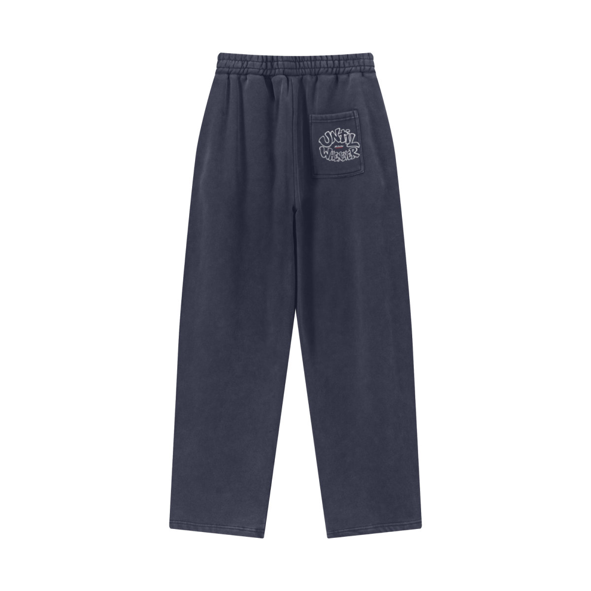 400GSM Men’s Vintage-Wash Scythe-Cut Barrel Pants Vintage Royal Blue