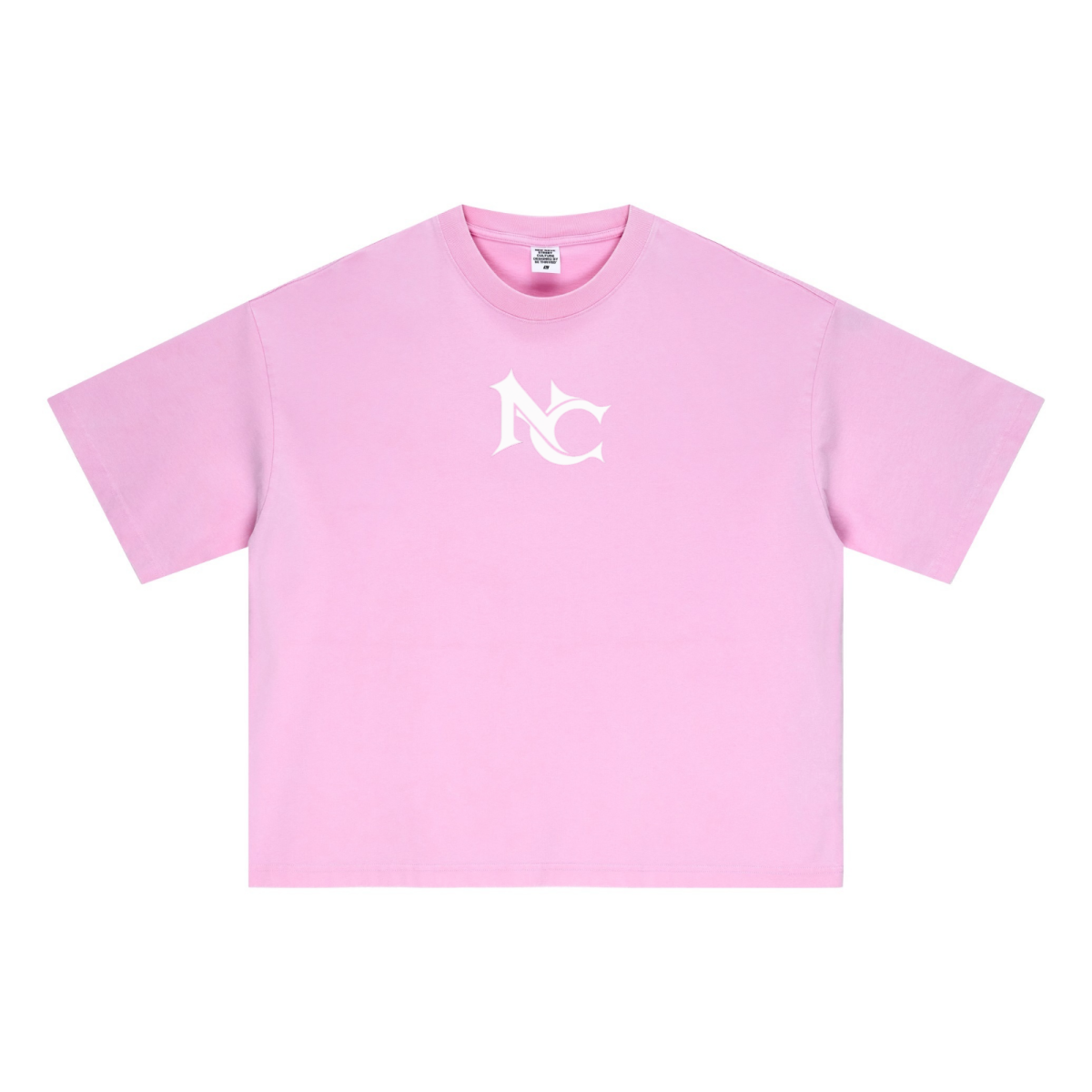 285GSM Unisex Boxy-Fit Distressed Fried-Color Snow-Wash Loose T-shirt Vintage Peach Pink