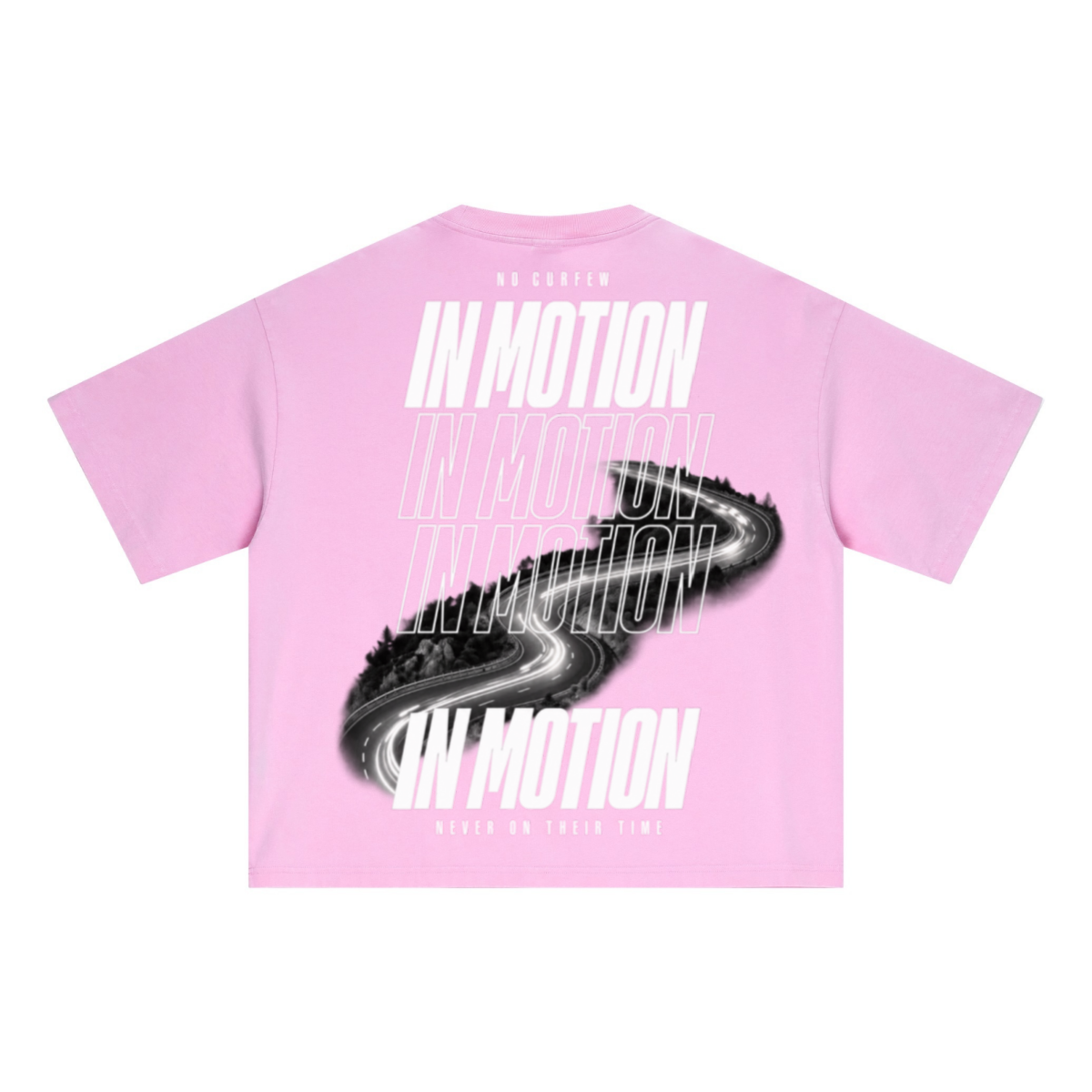 285GSM Unisex Boxy-Fit Distressed Fried-Color Snow-Wash Loose T-shirt Vintage Peach Pink