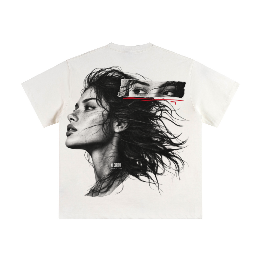 345GSM Unisex Solid-Color Heavyweight Crew Neck T-shirt White