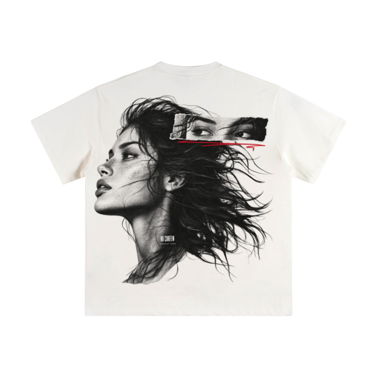 345GSM Unisex Solid-Color Heavyweight Crew Neck T-shirt White