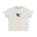 345GSM Unisex Solid-Color Heavyweight Crew Neck T-shirt Oatmeal Grey