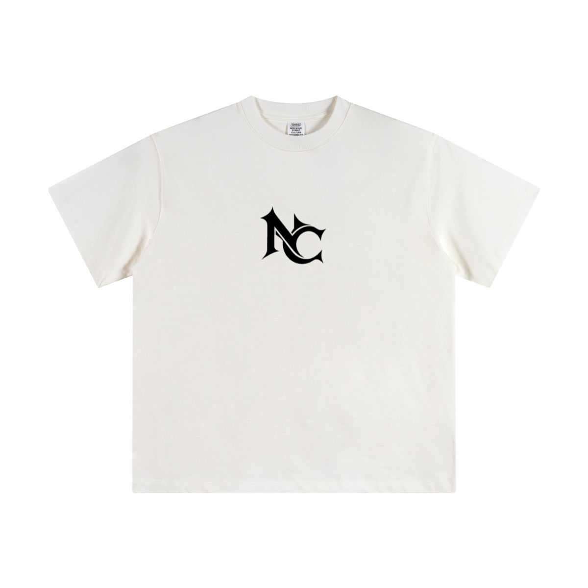 345GSM Unisex Solid-Color Heavyweight Crew Neck T-shirt White