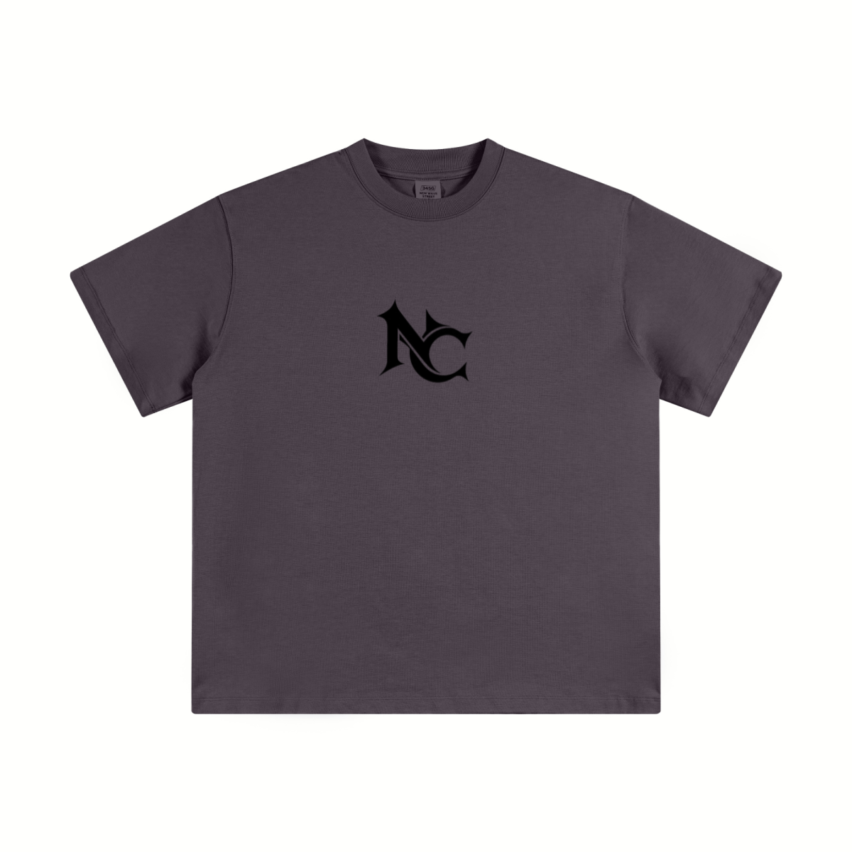 345GSM Unisex Solid-Color Heavyweight Crew Neck T-shirt  Faded Purple